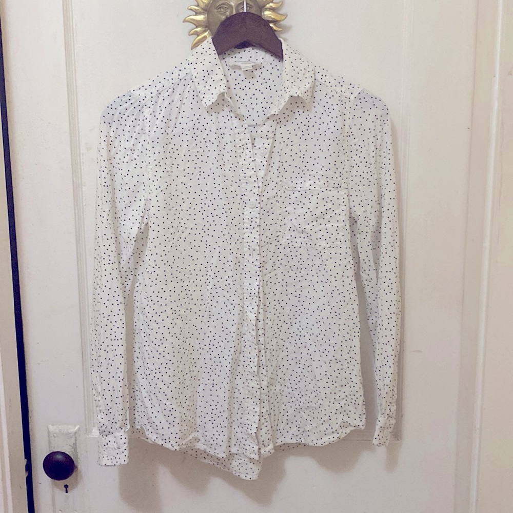 Polka dot button up shirt